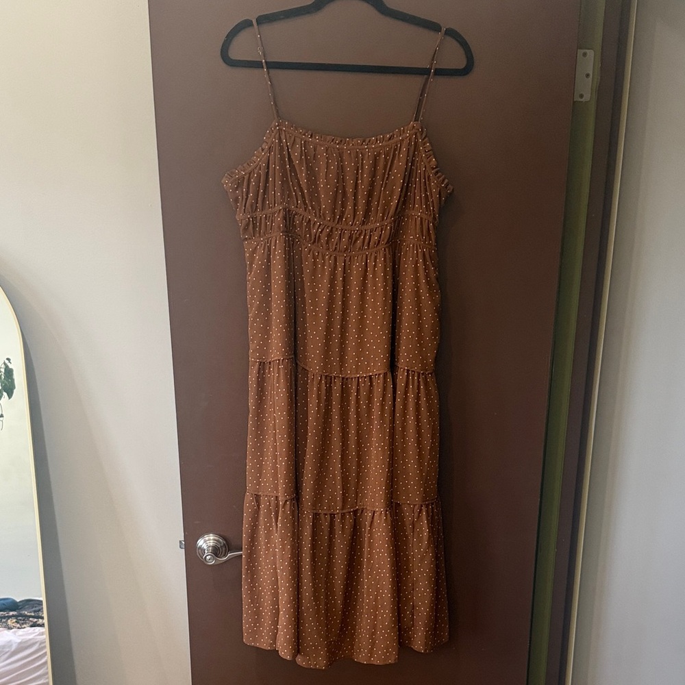 NWOT MADEWELL Polka Dot Tiered Midi Sundress